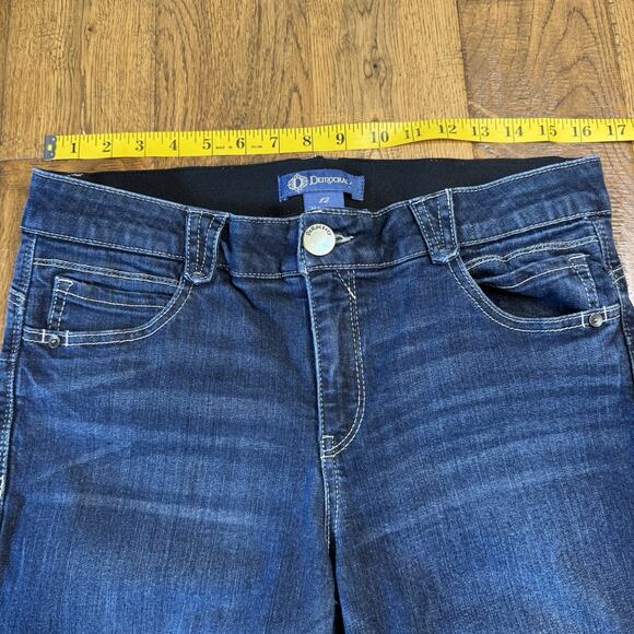 Democracy Ab Solution Mid Rise Skinny Stretch Dark Blue Jeans Women’s Sz 12 - Picture 4 of 7